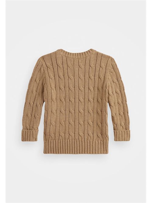 Maglia trecce beige RALPH LAUREN | 320702674074CAMMELLO BLU